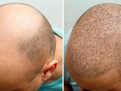 before and after hair transplant example